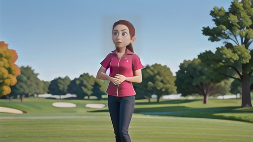 グリーンを狙うショット