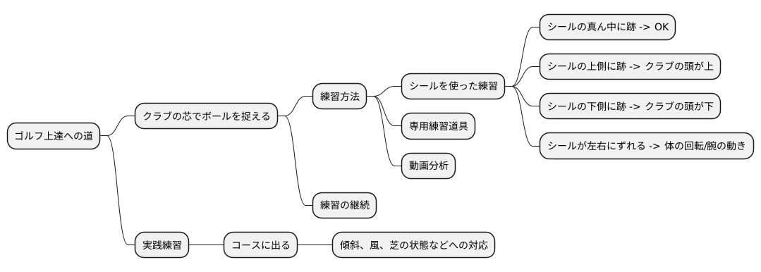 芯で捉える練習