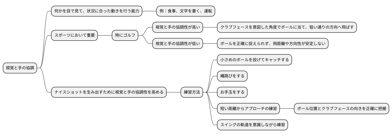 視覚と手の協調とは